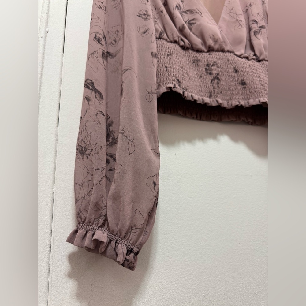 Aritzia Wilfred Genoa Crop Top mauve in Small - Picture 6 of 6